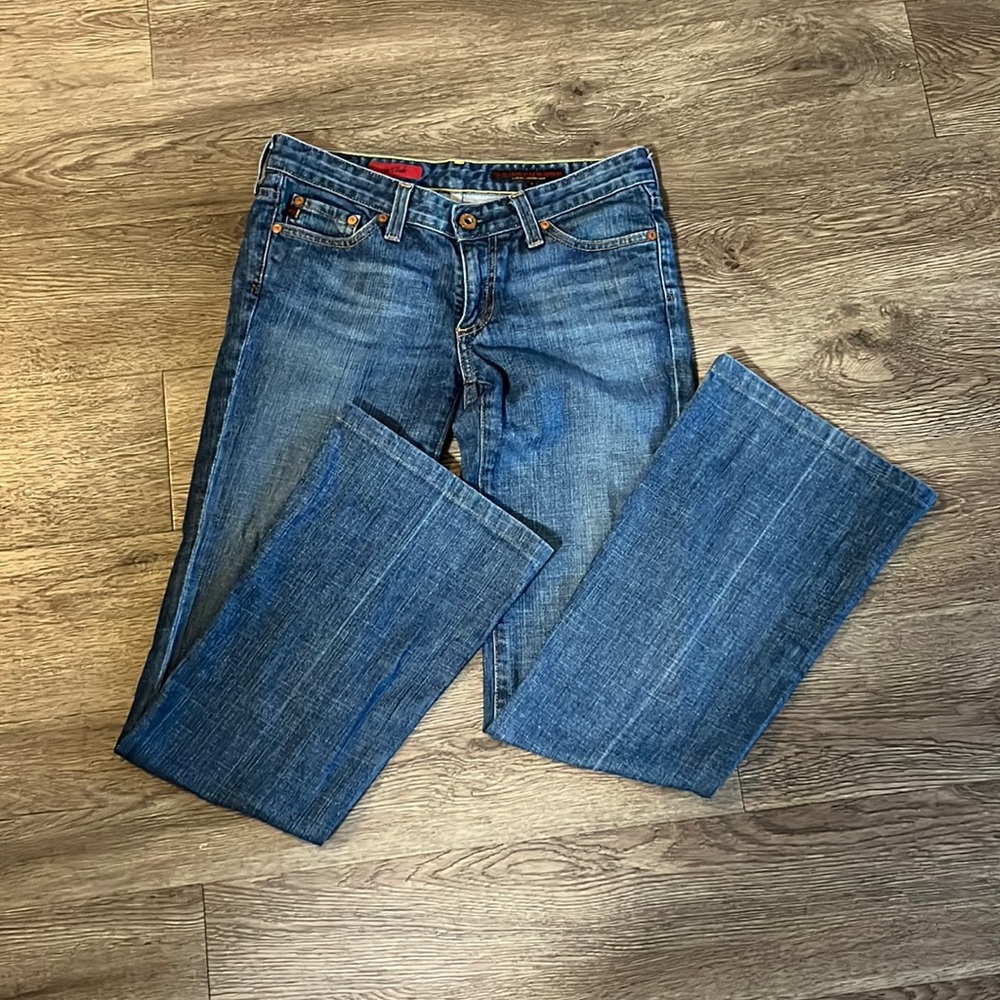 AG Adriano Goldschmied Low Rise Jeans Distressed Excellent Used Condition
